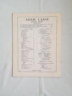 Blad muziek viool en piano Adam Carse, Ophalen of Verzenden, Artiest of Componist, Klassiek, Viool of Altviool