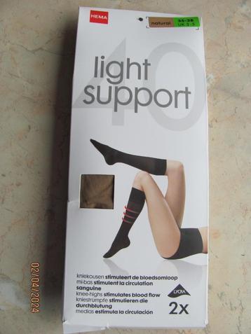 NIEUW 2 HEMA 40 denier panty KNIEKOUSEN Light SUPPORT 35-38