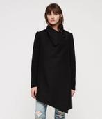Black AllSaints asymmetric coat XS-S/UK 8/US 4/EU 36, Zwart, Ophalen of Verzenden, Gedragen, All saints