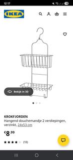 IKEA KROKFJORDEN Douchemandje - Nieuwstaat!, Ophalen of Verzenden, Zo goed als nieuw, Zwart, Handdoekenrek