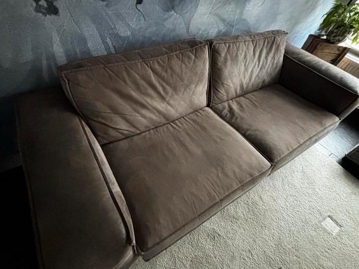 Leren Bank, 2,5 zits. ‘Gratis afhalen’, Huis en Inrichting, Banken | Bankstellen, Gebruikt, Rechte bank, Driepersoons, 200 tot 250 cm