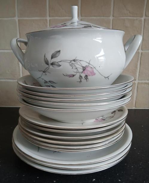 Serviesdelen Epiag Czechoslovakia, Huis en Inrichting, Keuken | Servies, Zo goed als nieuw, Compleet servies, Porselein, Ophalen