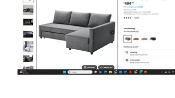 Hoekslaapbank  IKEA Friheten met opberger, donkergrijs beschikbaar voor biedingen