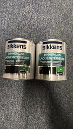 2x sikkens binnenlak mat zwart 0,75L, Doe-het-zelf en Verbouw, Verf, Beits en Lak, Zwart, Nieuw, Ophalen of Verzenden, Lak