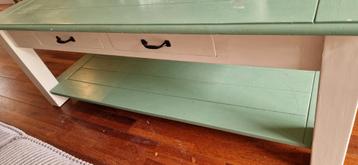 Groene Salontafel met Opbergruimte 140x70x51 beschikbaar voor biedingen