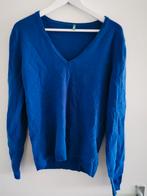 Benetton blauw trui wol Maat M ZGAN, Kleding | Dames, Truien en Vesten, Ophalen of Verzenden, Zo goed als nieuw, Maat 38/40 (M)