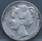 Zilveren 1 gulden 1904 Wilhelmina, Postzegels en Munten, Munten | Nederland, 1 gulden, Verzenden, Zilver, Koningin Wilhelmina