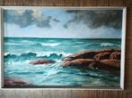 Olieverfschilderij zeegezicht – gesigneerd A. Thorpe Zweden, Ophalen
