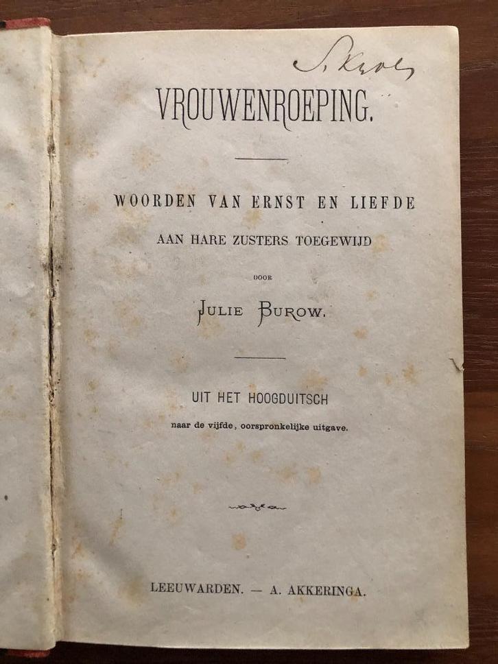 Circa 1871 Julie Burow [ Pfanneschmidt-Burow 1806-1868), Antiek en Kunst, Antiek | Boeken en Bijbels, Verzenden