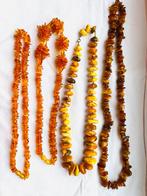 4 Amber kralensnoeren 4 Barnsteen kralensnoeren, Verzenden, Zo goed als nieuw, Kraal