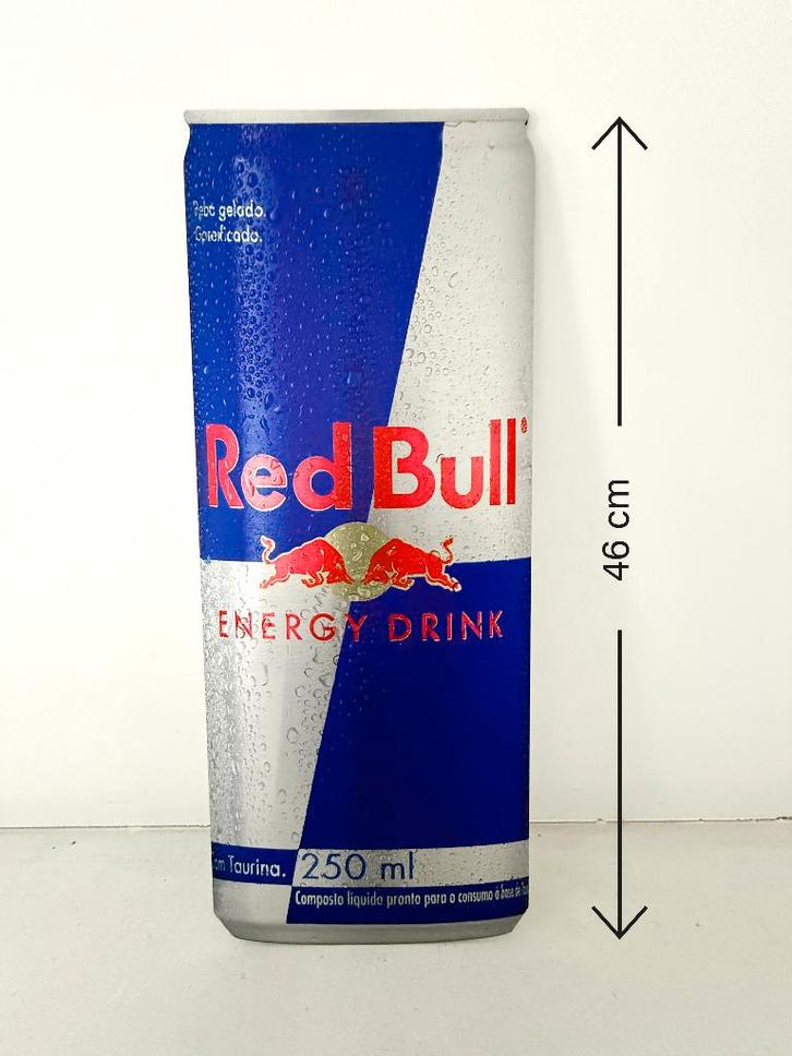 Reclamebord RedBull drank in vorm groot blik, 25x46cm, Verzamelen, Merken en Reclamevoorwerpen, Nieuw, Reclamebord, Ophalen of Verzenden