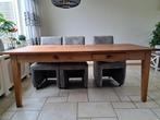 Teakhouten eettafel 2 meter. T.E.A.B., Huis en Inrichting, Ophalen, Gebruikt, Teakhout, 200 cm of meer