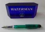 Waterman vulpen zilver groen/transparant (showroom model), Nieuw, Met doosje, Ophalen of Verzenden, Vulpen