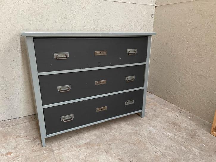 Antieke gerestylde ladekast, Huis en Inrichting, Kasten | Dressoirs, Gebruikt, 100 tot 150 cm, 50 tot 75 cm, Met lade(s), Grenenhout