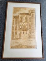 Antieke pentekening/ gravure van Etienne Bosch, Ophalen of Verzenden
