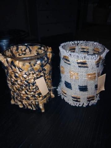 2x Pomax, mooie windlichten,  waxine, kaars beschikbaar voor biedingen