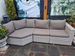 Tuinbank / loungebank met kussens., Tuin en Terras, Tuinsets en Loungesets, Ophalen, Kunststof, Gebruikt, Loungeset