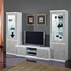 Woonkamer-wandmeubel-Forever- hoogglans wit zwart marmer-ACT, Ophalen of Verzenden, Nieuw, 25 tot 50 cm, Minder dan 100 cm