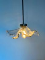 Vintage Brons & Murano glazen hanglamp, Lothar Klute ‘80, Ophalen of Verzenden, Zo goed als nieuw, Glas, Vintage retro buisframe design rotan webbing papercord