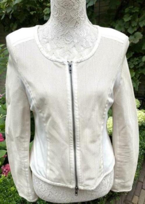 Lynde lederlook jasje maat 38 NIEUW, Kleding | Dames, Jasjes, Kostuums en Pakken, Nieuw, Jasje, Maat 38/40 (M), Wit, Ophalen of Verzenden