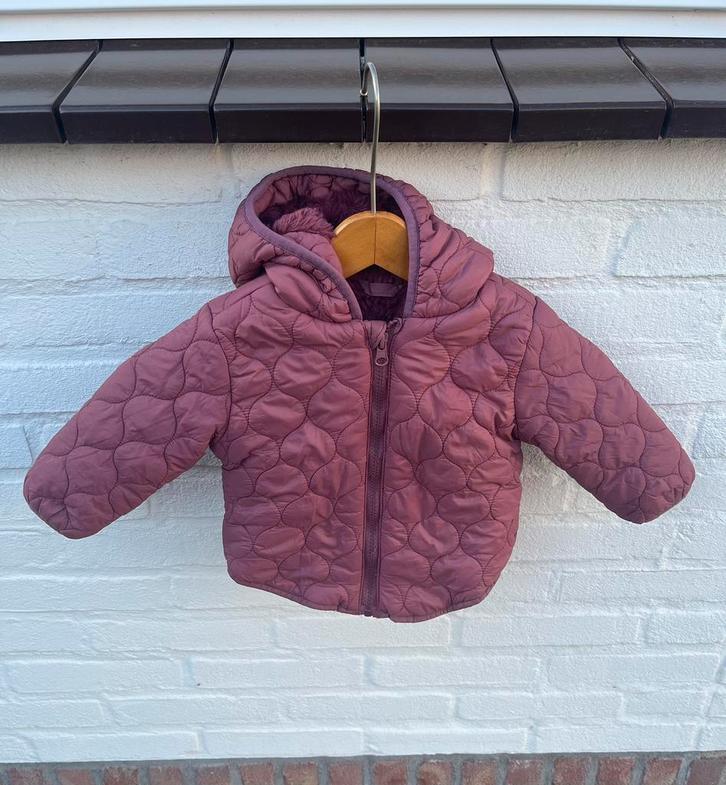 Paars roze gewatteerde jas maat 80 herfst / winterjas meisje, Kinderen en Baby's, Babykleding | Maat 80, Gebruikt, Meisje, Jasje
