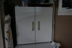 Witte kast gouden grepen, Ophalen, Kunststof, Keuken/wasruimte/berging, 50 tot 100 cm