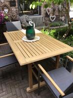 Teak&Garden teakhouten hotel tuintafel+3 Gloster stoelen, Ophalen, Gebruikt, 3 zitplaatsen, Teakhout