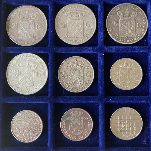 set koninkrijk rijksdaalder / 2,5 gulden (Willem I -Beatrix), Postzegels en Munten, Munten | Nederland, Setje, 2½ gulden, Koning Willem I
