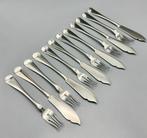 Visbestek 6 persoons, Haags Lofje, Antiek en Kunst, Ophalen of Verzenden, Zilver
