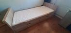 steigerhouten eenpersoons bed, 85 tot 100 cm, Gebruikt, Ophalen of Verzenden, Matras