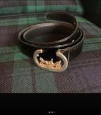 Zwart lak belt, met gouden gesp, 90 cm x 2,5 cm., Kleding | Dames, Ophalen of Verzenden, Gedragen