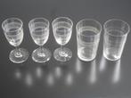 Art Deco kristallen port en waterglazen, Royal Leerdam 5x, Verzenden