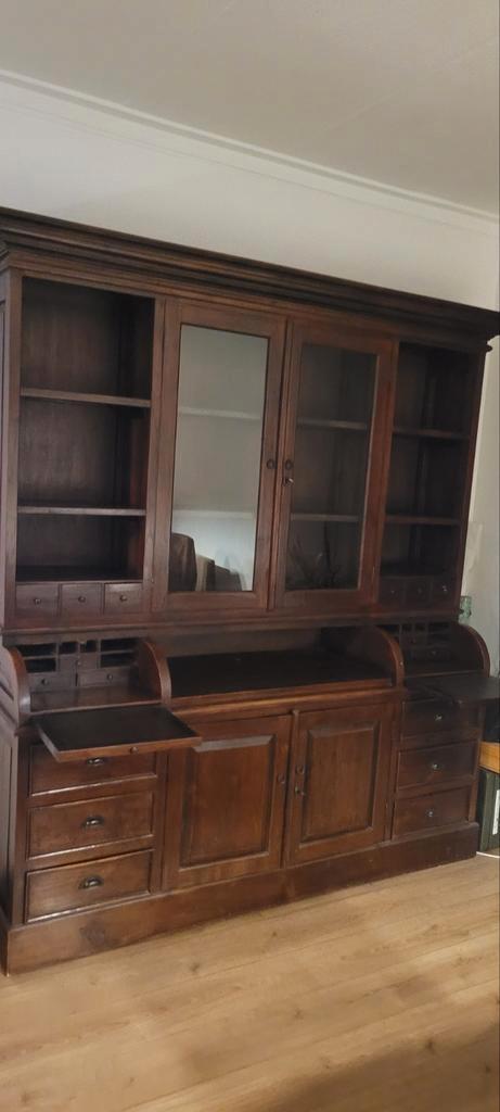Koloniale Kast/Vitrinekast - Veel Opbergruimte!, Huis en Inrichting, Kasten | Buffetkasten, Gebruikt, 200 cm of meer, 150 tot 200 cm