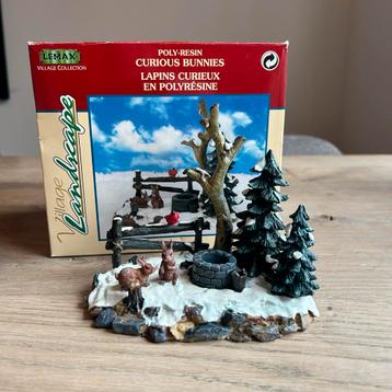 Lemax Village nieuwsgierige konijntjes beschikbaar voor biedingen