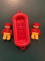 Lego duplo reddingsboot roeiboot met 2 poppetjes matrozen!, Ophalen of Verzenden, Zo goed als nieuw, Losse stenen, Duplo