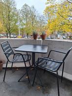 Balkon bistroset tafel + 2 stoelen, Tuin en Terras, Tuinsets en Loungesets, Gebruikt, Aluminium, Tuinset, Ophalen