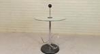 Postmodern Ronde Bijzettafel, Tweedehands, Rond, Glas, Ophalen