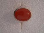 Zilveren ring met Carneool steen, 18 tot 19, Verzenden, Nieuw, Dame