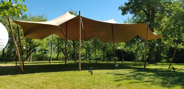 Stretch tent 10x15 compleet geleverd met alle accessoires, Caravans en Kamperen, Tenten, tot en met 4, Ophalen
