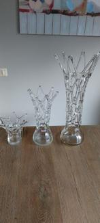 Prachtige UNIEKE kroontjesvazen DUTZ, Overige kleuren, Ophalen of Verzenden, Minder dan 50 cm, Glas