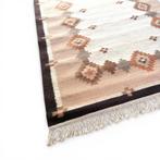 Nieuw handgeweven Röllakan, wollen kleed, Bruin, -, -, 150 tot 200 cm