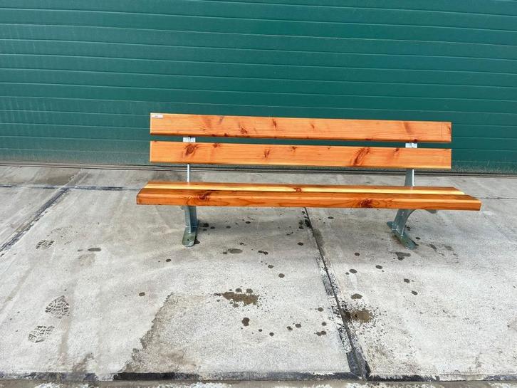 Bank-Thermisch verzinkt , hout, Tuin en Terras, Tuinbanken, Nieuw, Hout, Ophalen
