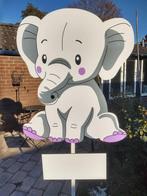 babybordverhuur westervoort, een olifant in uw tuin?. geboor, Ophalen, Nieuw, Geboortebord