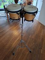 Bongo set & standaard, Muziek en Instrumenten, Percussie, Ophalen, Zo goed als nieuw, Trommel