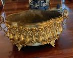 JARDINIERE  VERGULD MESSING, UNIEK ITEM! ANTIEK, Ophalen of Verzenden