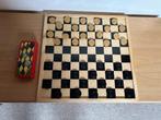 Dam- en schaakbord met damstenen, Hobby en Vrije tijd, Gezelschapsspellen | Bordspellen, Ophalen of Verzenden