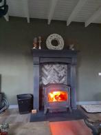 Hoge Franse kalkzandsteen schouw Antraciet van kleur NIEUW, Ophalen, Nieuw, Vrijstaande haard, Overige soorten