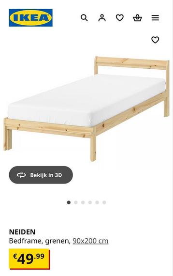IKEA Neiden bed + Luröy lattenbodem - afbeelding 7