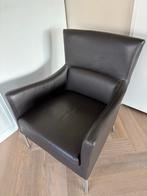 Stoel bruin leer, Ophalen, Minder dan 75 cm, Leer, Zo goed als nieuw