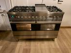 Luxe 120cm Boretti fornuis! 7 pitten en 2 ovens - RVS, Gebruikt, Ophalen of Verzenden, Gas, Vrijstaand